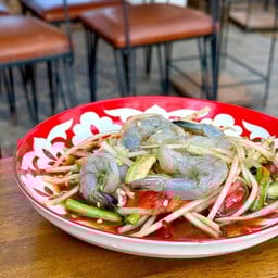 ตำปลาร้ากุ้งสด