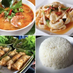 ชุดต้มยำกุ้งน้ำข้น/หมึกผัดไข่เค็ม/ปอเปี๊ยะเวียดนาม/จ้าว2