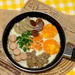 ไข่กระทะ โจ๊ก ไข่ลวก