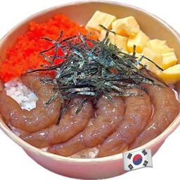 ข้าวหน้ากุ้งดอง + ไข่หวาน + ไข่กุ้ง