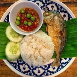 ข้าว+ปลาทูมหาชัย+น้ำพริกกะปิ2ออนซ์