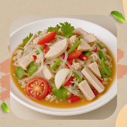 ยำวุ้นเส้น + หมูสับ + หมูยอ