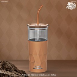 Glass tumbler brown