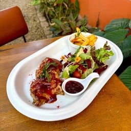 สเต็กไก่สไปซี่บาร์บีคิวซอส