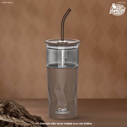 Glass tumbler ash brown