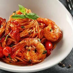 สปาเกตตี้ซอสมะเขือเทศกุ้ง