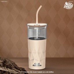 Glass tumbler cream