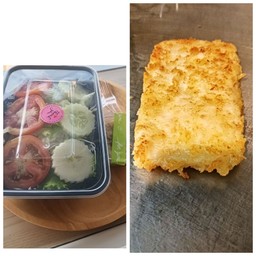 สลัดปลาเบอร์เกอร์(ซอสเคบับ)