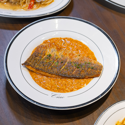 Risotto with grilled seabass