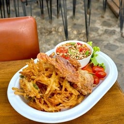 ส้มตำทอดปูนิ่มกรอบ