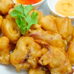 หมึกทอดจุกๆ