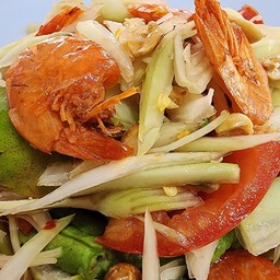 ตำไทย กุ้งแห้งยักษ์ (ทางร้านไม่แยกเส้น/น้ำตำ/อื่นๆ)