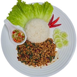 กระเพราหมูสับ