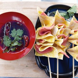 เกี้ยวทอดไส้แฮม