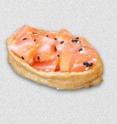 ซูชิเต้าหู้ญี่ปุ่นแซลมอนน้ำมันงา