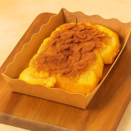 ปังปิ้งหน้าเนยนมคอนเฟรกโรยผงไมโล