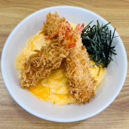 ข้าวไข่ข้นกุ้งทงคัตสึ