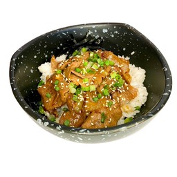 ข้าวหน้าซอสสุกี้ยากี้+ซุปมิโสะ