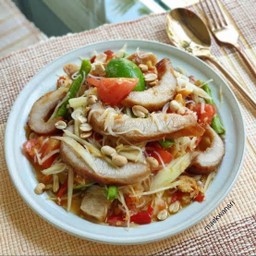 ตำคอหมูย่าง