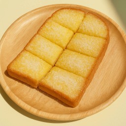 ขนมปังปิ้ง เนย + น้ำตาล