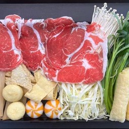 Set หม่าล่าเนื้อริบอาย 牛肉锅底 ต้มพร้อมทาน