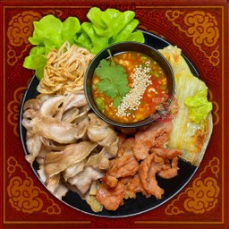 หมูกระทะย่างพร้อมทาน Set B