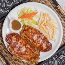 สเต๊กหมู 2 ชิ้น