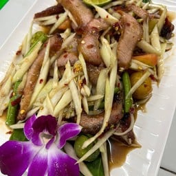 ตำปลาร้า+คอหมูย่าง