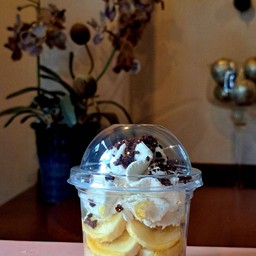 บานอฟฟี่จิ๋วแครกเกอร์กล้วยหอมทองคาราเมลวิปปิ้งครีมโรยโอวัลติน Flex