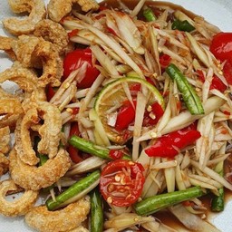 ส้มตำ ปูปลาร้า (แคปหมู)