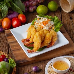 กุ้งชุปแป้งทอด