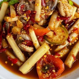 ส้มตำ ไหลบัว+หมึกสาย (ไม่เส้น)