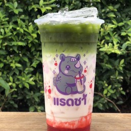 ชาเขียวนมสดสตรอเบอรีเดลิ