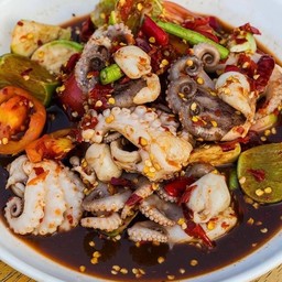 ส้มตำ หมึกสาย (ไม่เส้น)