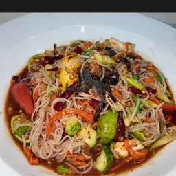 @1 . ตำแซ่บลาว ตำซั่วเส้นขนมจีนแตงกวา ปูปลาร้าสดต่อย รสเข้มข้นจัดจ้าน ปริมาณพิเศษ