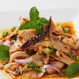 หมูน้ำตก + ข้าว