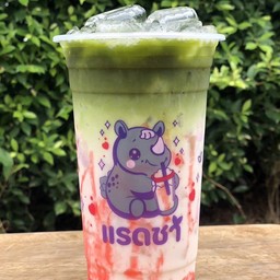ชาเขียวนมสดสตรอเบอรีเดลิ
