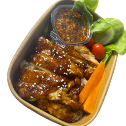 ร้านข้าวไก่เทอริยากิ บะหมี่ไก่เทอริยากิ อาหารตามสั่ง ชาใต้เข้มข้น