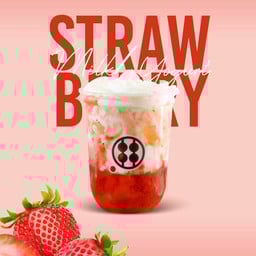 เครื่องดื่มวาราบิโมจิสตอเบอร์รี่นม ไซส์กลาง (16 oz)
