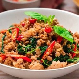 ข้าวกระเพราหมูสับ