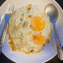 ข้าวไข่ดาวแฝด+น้ำปลาพริก