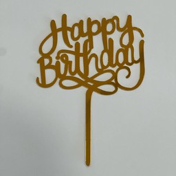 ป้าย happy birthday สีทอง