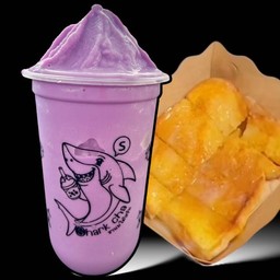 เผือกปั่น + ปังปิ้งเนยนม