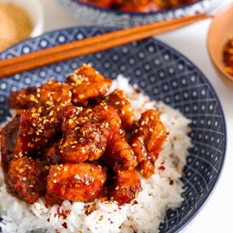 ข้าวไก่ย่างซอสหม่าล่า