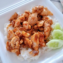 ข้าวไก่กระเทียม