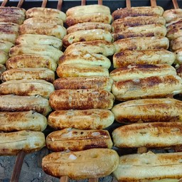 กล้วยปิ้งนิ่มมาก ฟรีน้ำจิ้ม 1 กระปุก ( เจ )