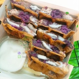 บ้าบิ่นมะพร้าวอ่อน+มันม่วง+เผือก (กล่องใหญ่)