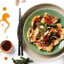 ผัดฉ่าปลากะพง