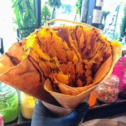 แป้งเนยนม+ฝอยทอง+นูเทลล่า+นมข้น+ช็อกโกแลต