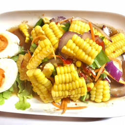 ยำข้าวโพดไข่เค็ม
